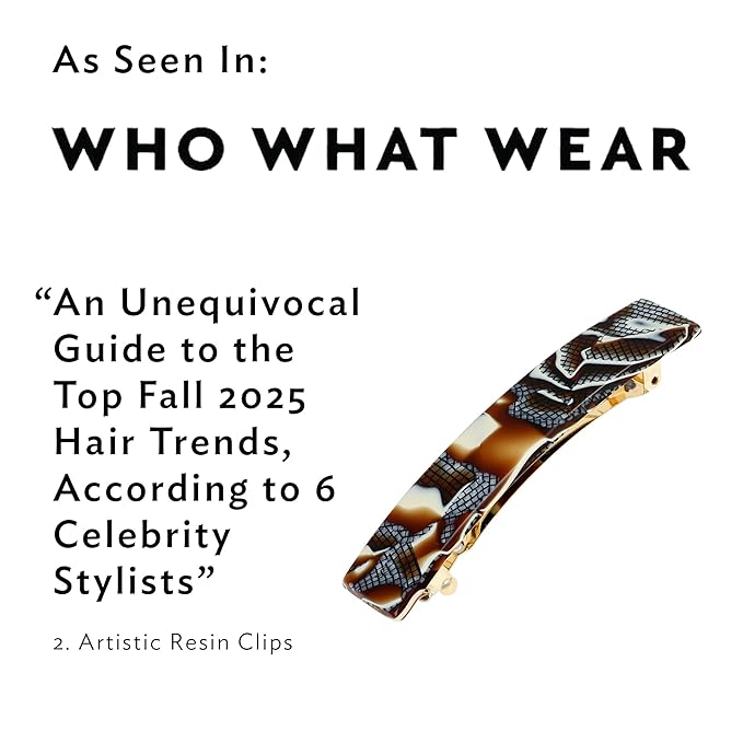 Navy Blue Hair Barrette for Thin Hair, Classic Rectangle French Barrette for Women, Lightweight and Comfortable, Strong Hold, Nacro Ocean | France Luxe