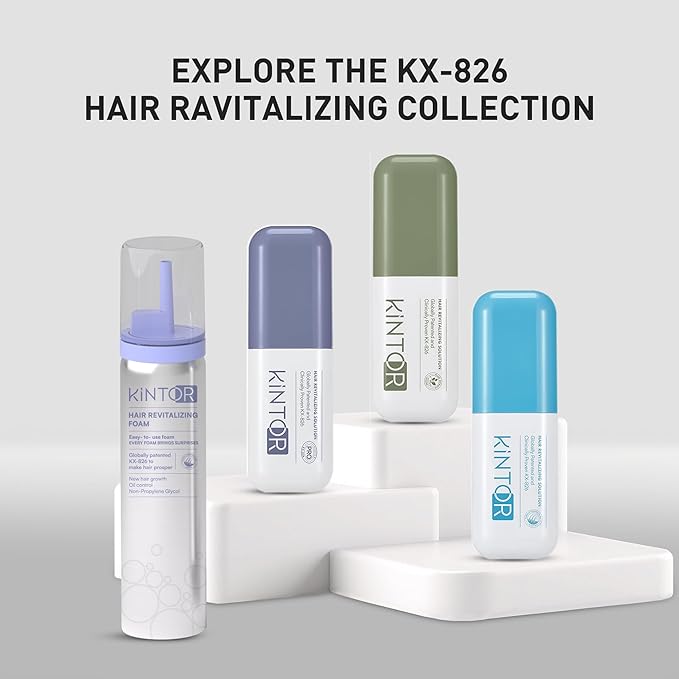 0.9% KX-826 KINTOR Hair Growth Spray,Strengthen Hair Nourish Hair follicles,Hair Care Products for Sparse Hair and Oily Hair Men&Women,180ml,Pro