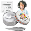Temporary Silver Gray Hair Color Wax for Kids, Women Men Colored Hair Styling Mud, Girl Boy Teens Washable Gray Style Dye, DIY Instant Hair Coloring Gel Cream for Cosplay Halloween Children's Day