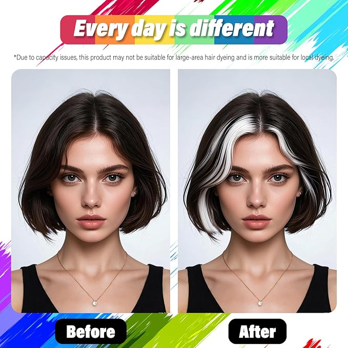 Halloween Hair Spray,Temporary Hair Color Spray for Women Kids Men,Washable Hairspray,Colored Hair Spray,Color Hairspray for Halloween,Party,Cosplay,Christmas Day (06#White)