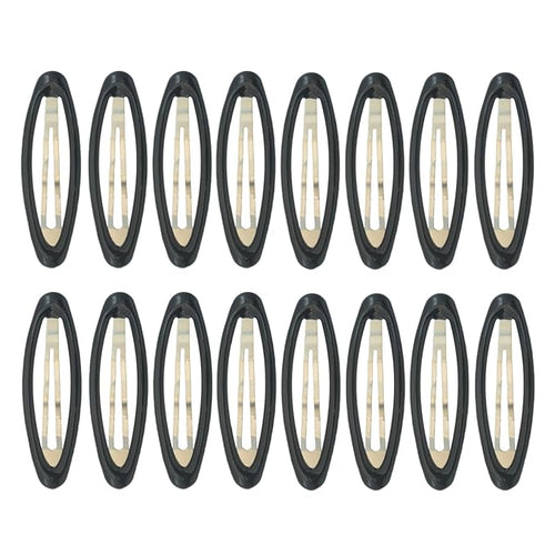 16 Pieces Hair Clips for Thick Hair 2.8 Inch Oval Shape Black XL Hair Clips for Women Metal Snap Non-Slip Hair Grips Hair Accessories