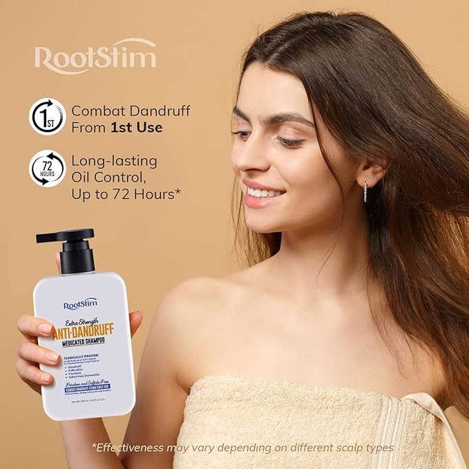 Seborrheic Dermatitis Folliculitis Dandruff Shampoo - Anti Fungal Medicated Shampoo for Healthy Scalp with Selenium Sulfide & Botanical Extracts - Flakes Itchy and Oily Scalp Relief Stop Hair Loss