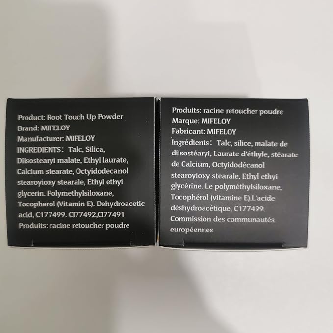 Root Touch Up Powder, Instantly Gray Hair Cover Up, Women Color Root Coverage Shadow Powder for Thinning Grey Hairline, Men Roots Concealer for Hair Loss Beard Line Eyebrow, Dark Gray