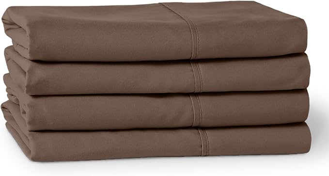 Bare Home Microfiber King Size Pillowcases - 4 Pack, Cocoa, 20x40