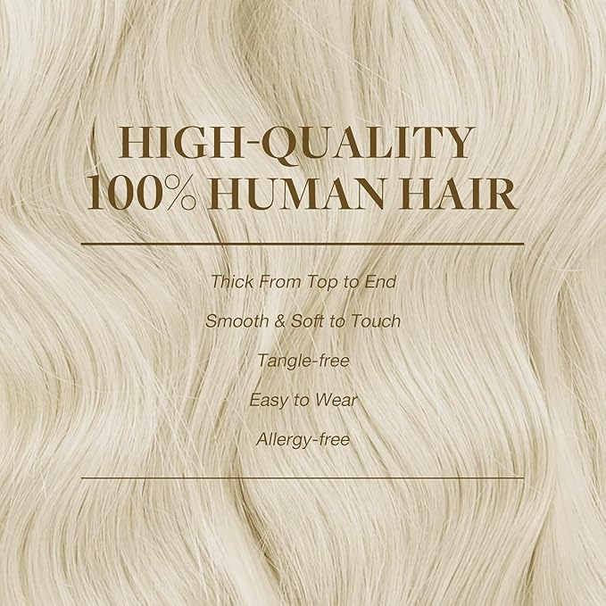 GOO GOO Clip in Hair Extensions Real Human Hair, Remy Human Hair Extensions Clip ins for Women, Natural Human Hair, 14inch 120g 7Pcs, #1000