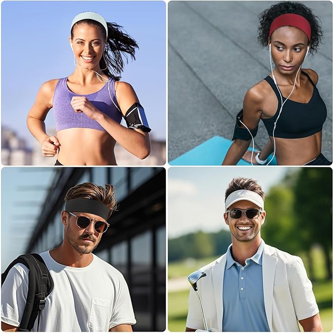 Sports Headbands - Yoga Headbands Hairbands Exercise Bands Soft and Stretchy Elastic