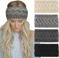 DRESHOW Knit Crochet Headband for Women Ear Warmer Soft Turban Stretch Warmer Headbands Winter Fashion Head Wrap