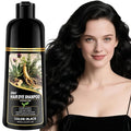 Black Hair Dye Shampoo, Ammonia Free Natural Herbal Ingredients Black Hair Dye for Women Men Gray Hair Coverage, Semi-Permanent Hair Color Shampoo