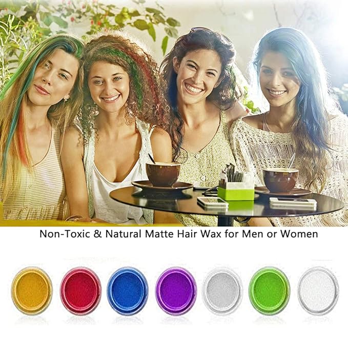 Gold Hair Color Wax, Instant Hairstyle Cream 4.23 oz, Temporary Natural Hair Wax for Party, Cosplay, Halloween, Daily use, Date, Clubbing (Gold)