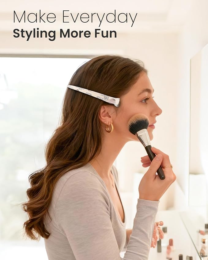 AIMIKE 4.8" Shell Pattern Clips for Styling – Built-In Silicone Band Duckbill Hair Clips, No-Crease Non-Slip Sectioning Clips for Thick, Curly Hair, Ideal for Makeup, Hairstyling & Rollers, 4-Pack