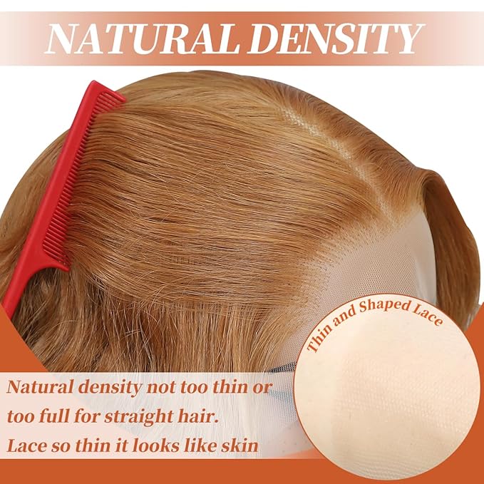 13x4 Synthetic Lace Front Wigs Pre Plucked 26 Inch Long Wavy Ginger Wigs For Black Women 100% Futura Premium HD Lace Wig Ready to Wear Beginner Friendly Daily Party Use