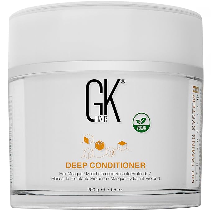 GK HAIR Vegan Deep Conditioning Hair Mask (7.05 Fl Oz/200 g) Intense Hydrating Repair Treatment Mask for Dry Damaged Color Treated Frizzy Hair Restoration Formula with JOJOBA Seed Oils