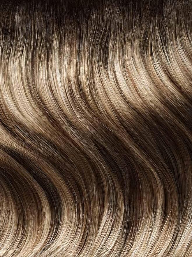 Luxy 100% Remy Human Hair – Halo Clip-In Hair Extensions –Natural Looking Volume & Length - One-Piece - Easy 5-Min Application 150 grams 12" Dimensional Rooted Light Bronde