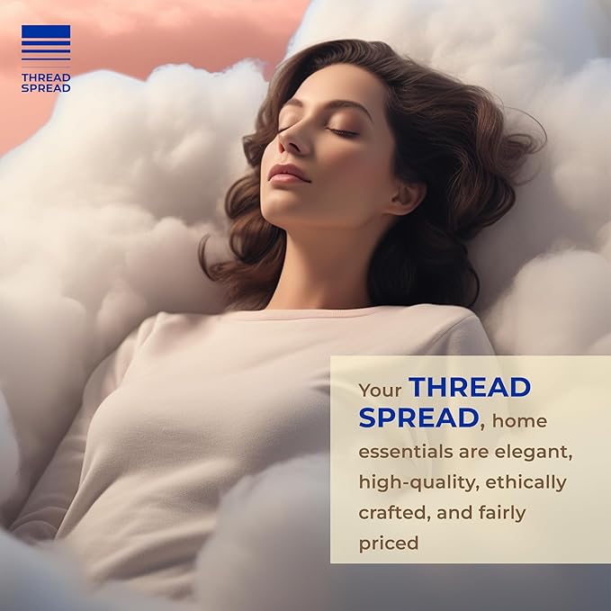 THREAD SPREAD 100% Egyptian Cotton Pillow Cases King - 1000 Thread Count Pillow Cases King Size Set of 2, Soft Cooling & Breathable Extra Long Staple Sateen Weave Cotton Pillow Covers for Bed - Silver