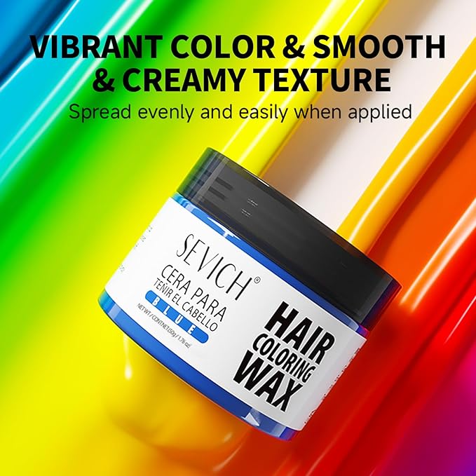 SEVICH Temporary Hair Color Wax Red for Kids Women Men,Natural Instant Hair Wax Color,Premium Non Greasy,Easy to Wash,Travel Size,Perfect for Halloween, Children's Day,Cosplay & Parties,50g