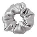 LilySilk Silk Hair Scrunchie, 100% Mulberry Silk, No Damage, Elastic Silk ponytail Holder, Silvergrey, 1 Count
