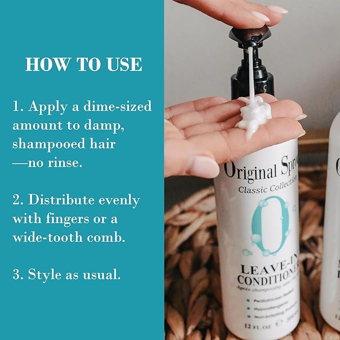 Original Sprout Leave-In Conditioner, Lightweight Moisturizing Conditioner for Dry & Damaged Hair, Detangles, Tames Frizz & Adds Shine, Vegan, Sulfate Free, Safe for Kids & Adults, 12 fl oz