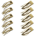 Chinco 24 Pcs Double Grip Hair Clips Metal Snap Clips Women Barrettes for Hair Making, Salon Supplies(Ancient Bronze,2 Inch)