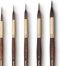 Nicpro 5 PCS Watercolor Brushes Professional, Extended Needle Point Brushes Set, Sable Paint Brushes with Synthetic Extra Long Tip for Fine Detailing - Watercolor Acrylic Gouache Inks Painting