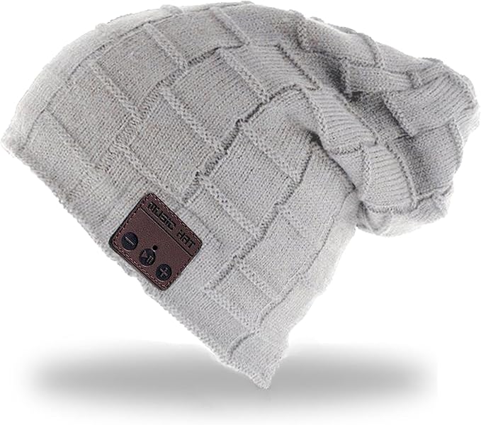 Wireless Hat Music Beanie Headphones for Men Women Winter Warm Beanie Cap Wireless Music Headphone Sports Headset with Mic Handsfree Boys Girls Indoor Outdoor Earphone Earpieces