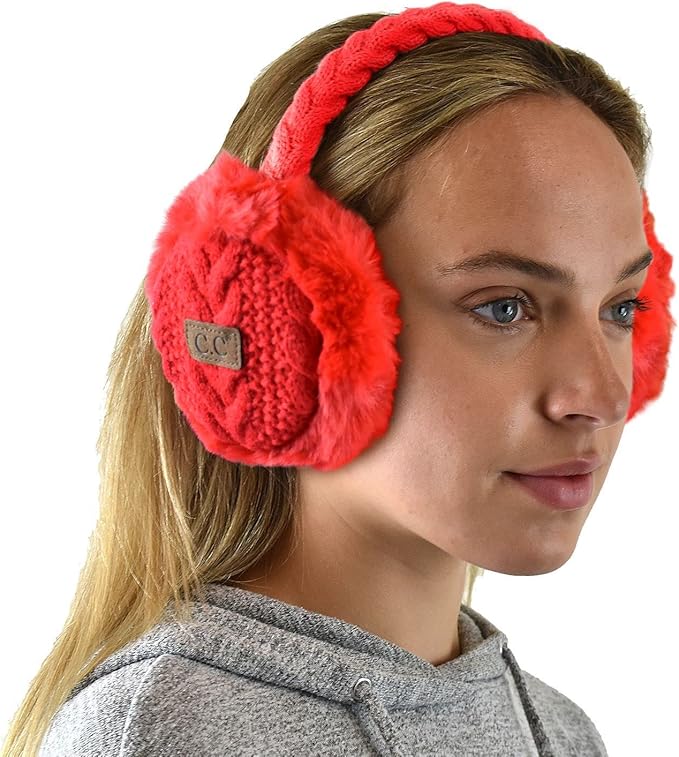 C.C Soft Winter Warm Adjustable Headband Ear Warmer Earmuffs