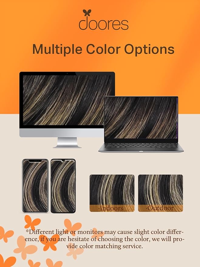 DOORES Human Hair Extensions Tape in, Balayage Natural Black to Light Blonde 14 Inch 40pcs 100g, Tape in Remy Human Hair Extensions Hair Extensions Straight Hair