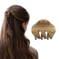 EVITA PERONI Small Hair Clips, Mini Hair Clip for Hair, Little Tiny Claw Clips for Women Girls Half Updo, Caramel Brown