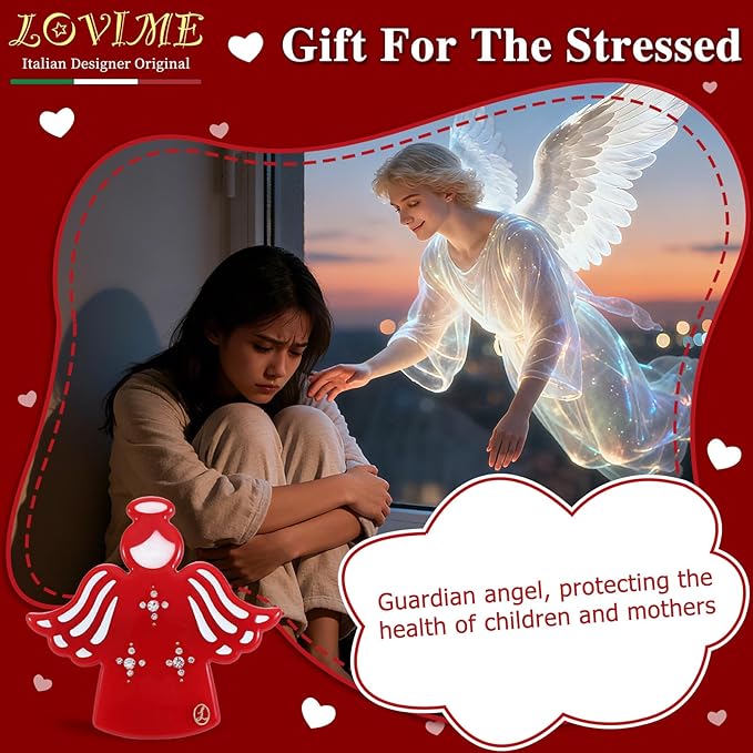 Unique Gifts for Single Mom, New Mom Birthday Gifts from Husband Daughter Son Friend, Thanksgiving Inspirational Gifts for Women "Guardian Angel" Hair Clip, Christmas Christian Gifts With Gift Box