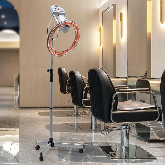Hair Steamer Professional Hair Salon Steamer,Stand Hair Dryer, Orbiting Rotating Hairs Processor with Wheels,3 in 1 Orbiting HairDryer,HairDryer Accelerator, Perm Styling