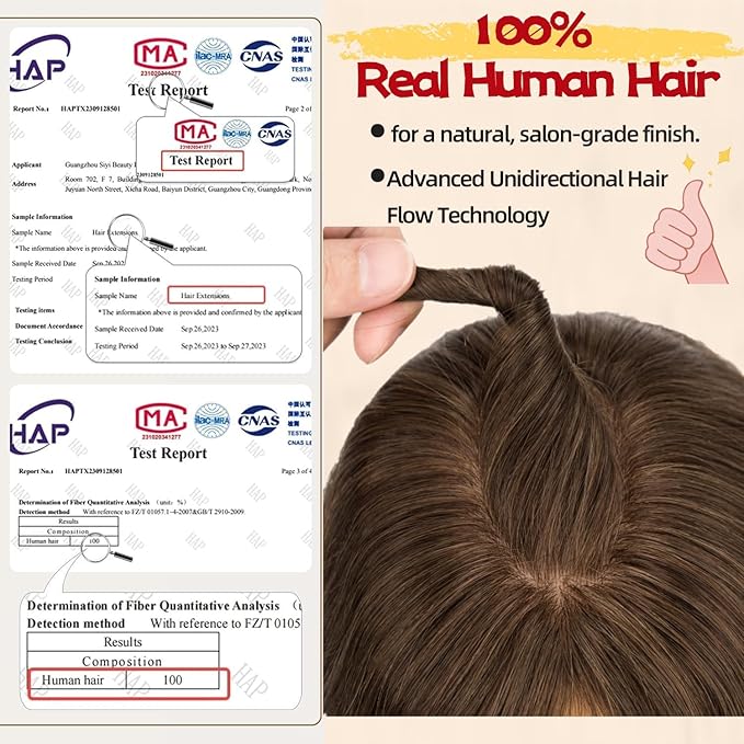 Rich Choices Human Hair Toppers for Women-100% Real Remy Hair Topper No Bang-Upgraded 150% Density 9 * 12CM Lace Base-Clip in Hairs Topper for Thinning Hairs-14Inch #2 Dark Brown