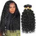 Bundles Human Hair Color 1B Kinky Curly Bundle Brazilian Virgin Soft and Silky Remy Hair 3 Bundles 24 26 28 Inch Double Weft Natural Black Kinky Curly Bundle Hair Weave 300g
