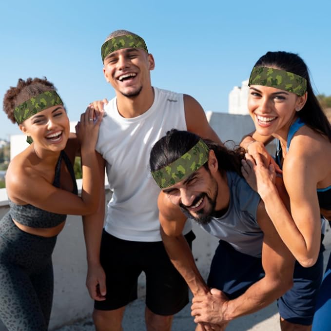 Sports Tie Headband Bandana Running Athletic Sweat Band Elastic Adjustable Sport Head Tie for Men Women Head Ties Ninja Tie Headbands Tennis Sweatbands Soccer Basketball Teams Running Head Band
