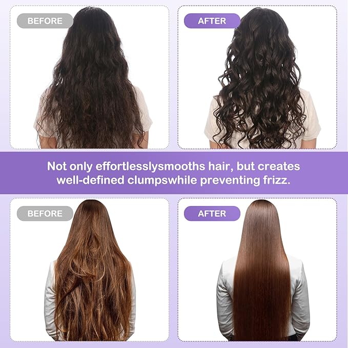 Curly Hair Brush & Curl Defining Brush – Easily Detangles Knots with Less Pulling – Styles Wet or Dry Hair, Tames Frizz for All Curl Types (Claret)