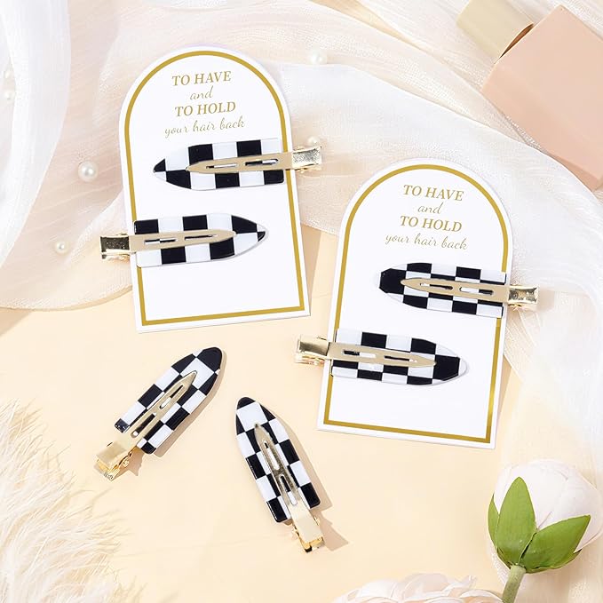 20PCS Bridesmaid Hair Clips No Bend Hair Clips Bridesmaid Hair Accessories Gifts Makeup Creaseless Glitter Hair Clip for Bride Women Girls(20Pcs/10Cards)