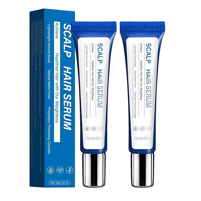 2PCS Scalp Care Serum for Men & Women, Gentle Exfoliation, Reduces Flakes, Soothes Itching, Non-Greasy Lightweight