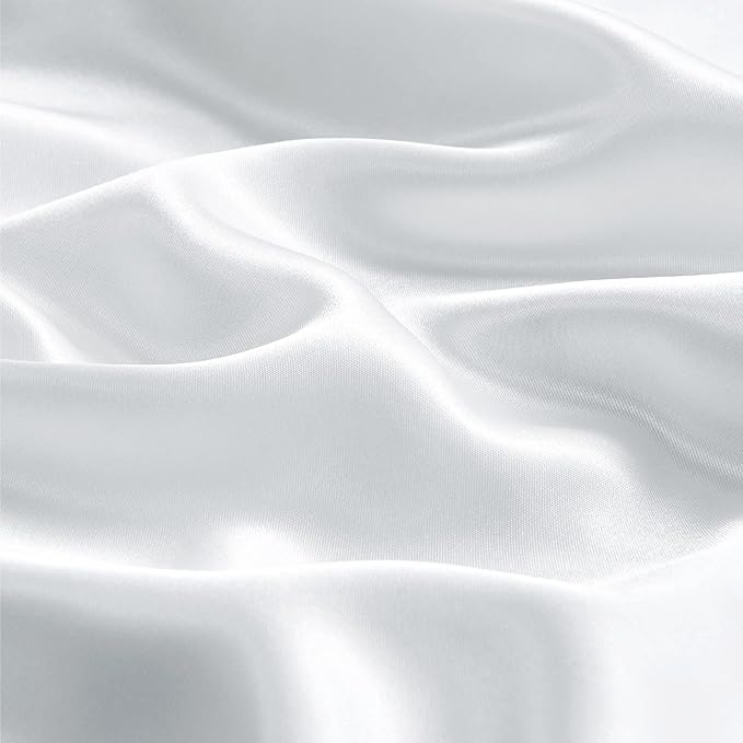 BEDELITE Satin Body Pillow Cover, Super Soft and Cooling Body Pillow Pillowcase for Hair and Skin, Breathable Silky Full Long Pillowcase Cover(20"x54", White)