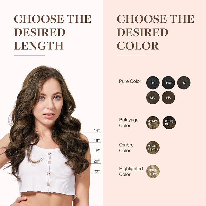 GOO GOO Clip in Hair Extensions Real Human Hair, Remy Human Hair Extensions Clip ins for Women, Natural Human Hair, 14inch 110g 7Pcs, 2/6/2 Balayage Dark Brown to Chestnut Brown