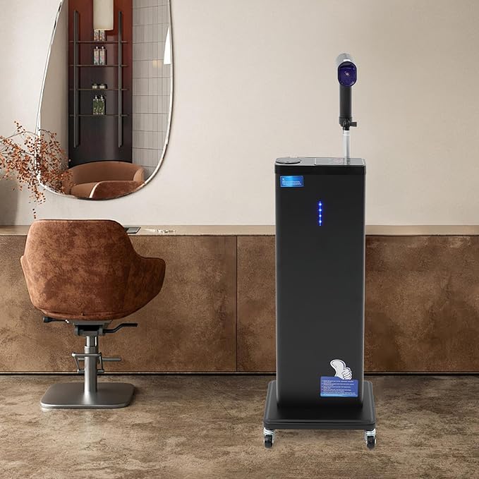 Nano Mist Hair Steamer, 1300W Multifunctional Professional Micro Mist Hair Processor w/ 360°Swivel Wheels & Control Panel,9-Gear Adjustable High Sealing Steamer for Hair Deep Care Repair Salon Spa