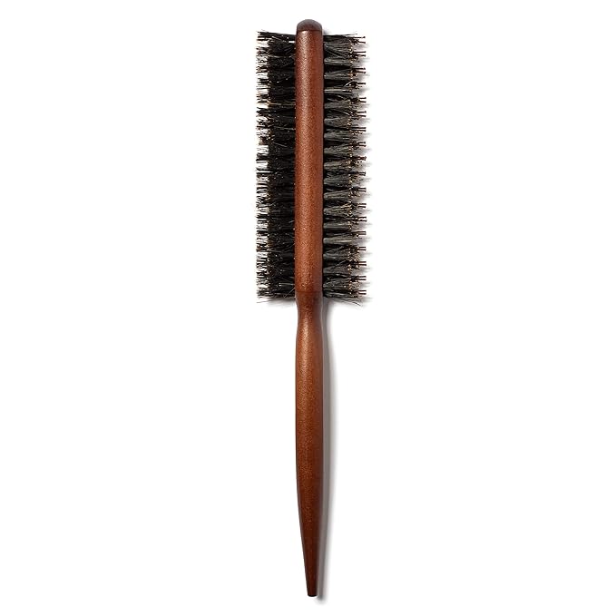 Double Sided Teasing Brush - Boar & Nylon Bristle Teaser Comb with Rat Tail Pick for Hair Sectioning for Edge Control, Backcombing, Smoothing, and Styling Thin & Fine Hair to Create Volume
