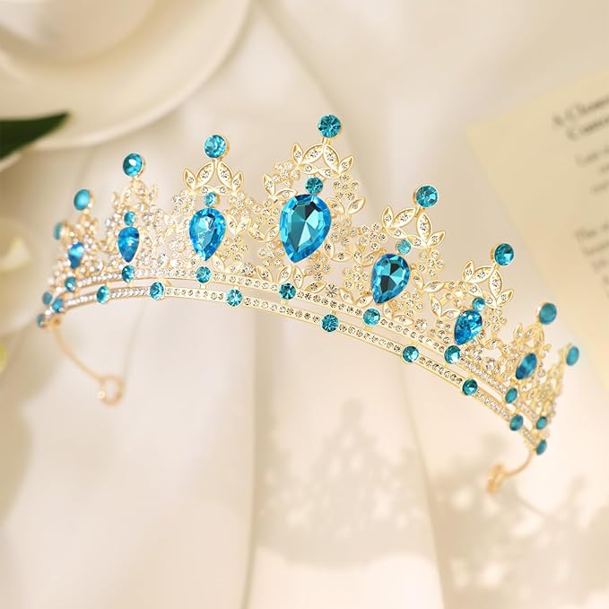 Princess Tiara and Crown for Women Wedding Tiaras for Bridal girls Tiaras and Crystal Crowns Rhinestone Headband Metal Hair Accessories for Costume Birthday Party Prom Gifts