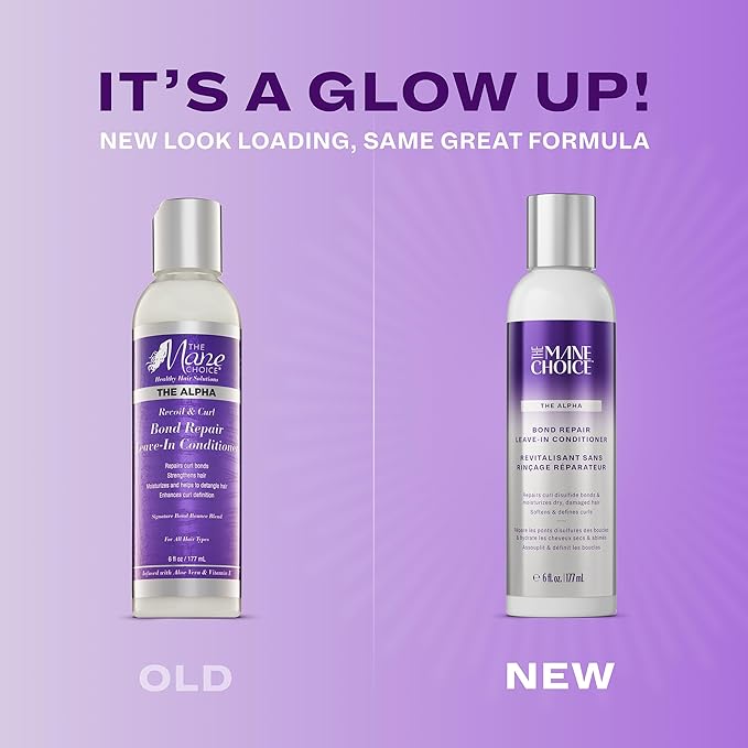 The Alpha Recoil & Curl Bond Repair Leave In Conditioner, 6 oz, Leave-In Cream for Coily, Curly, Wavy Hair, Repairs, Strengthens & Moisturizes with Vitamins & Amino Acids