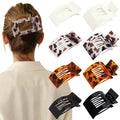 Velscrun Flat Hair Clips for Women Girls, 2 Styles 8 Pcs Lay Flat Claw Clips, Strong Hold French Duck Billed Large Side Hair Jaw Clip for All Hair Types, Non Slip Grip for Daily Styling Tortoise