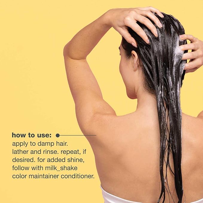 milk_shake color maintainer shampoo | for color-treated hair | sulfate-free formula with milk proteins and sunflower seed extract to help preserve color | 1.7 fl oz