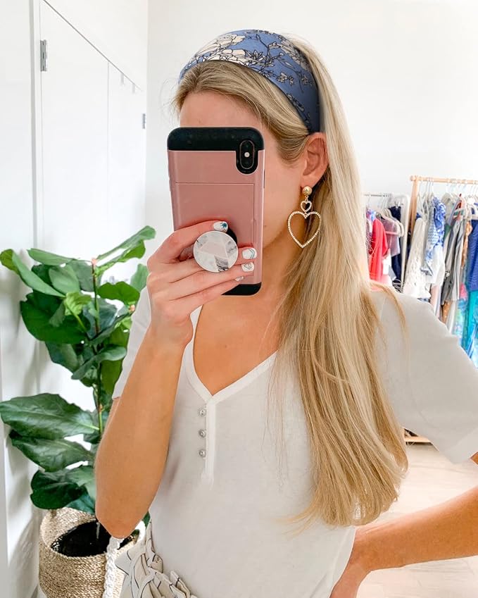 AKTVSHOW Boho Headbands for Women Fashion Wide Headband Non-Slip Head Band for Women's Hair Wide Thick Sweat Hair Bands, Trendy Hair Accessories for Women's