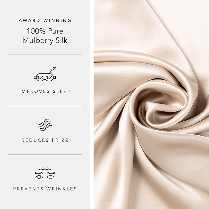 Fishers Finery 19mm 100% Pure Mulberry Silk Pillowcase, Quality Tested (Taupe, Q)