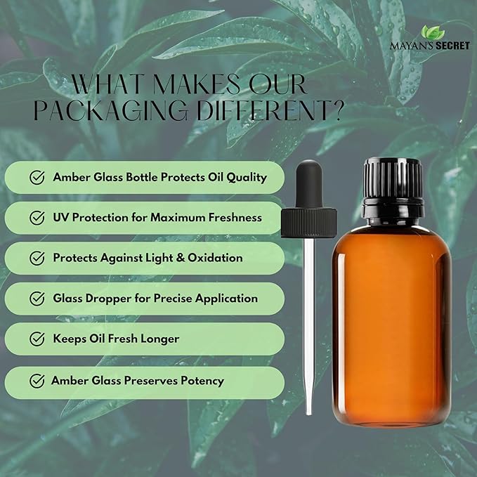 Mayan’s Secret 4fl oz Hemp Seed Oil Organic USDA Certified Glass Bottle with Drpper for Skin Care Hair Care Body Massage
