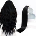 Sunny Hair Tape in Hair Extensions Human Hair 14inch Hair Extensions Real Human Hair Tape in Extensions for Women Jet Black Invisible Remy Hair Natural Straight Skin Weft Double Sided Tapes 20Pcs 50g