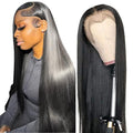13x6 Straight Lace Front Wigs Human Hair 200 Density HD Transparent Lace Frontal Human Hair Wigs for Women Glueless Wigs Human Hair Pre Plucked 24 Inch