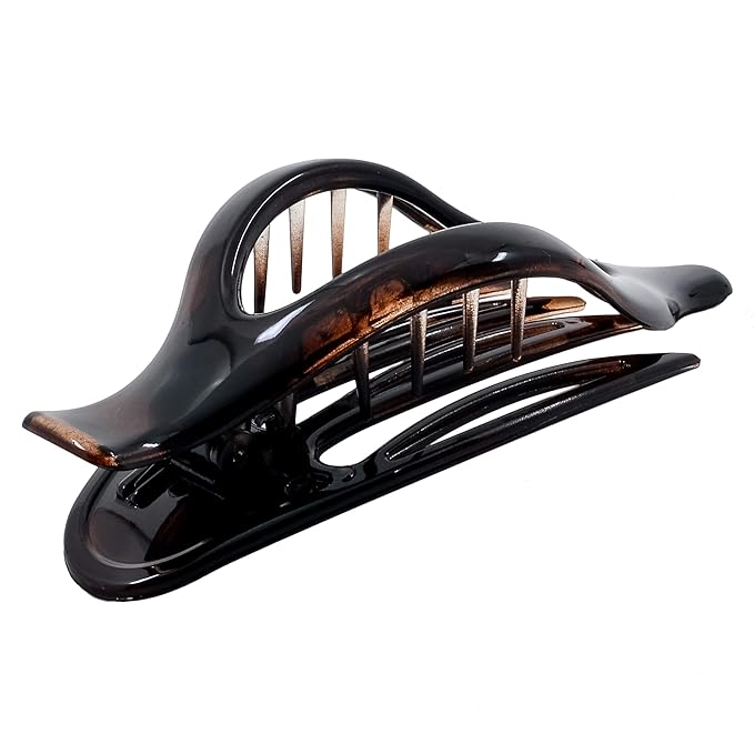 Camila Paris CP2372 French Hair Clips, Large Side Slide Hair Clips for Long Curly Wavy Hair, Strong Hold No Slip Grip, Girls Hair Claw Clips for Women, Styling Girls Hair Accessories, Made In France