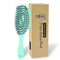 Curly Defining Brush, 1-Pack Vented Hair Brushes Blow Dry and Wet Detangling Curly Styling Hair Brush (Light Green)